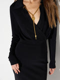 Elisabetta Franchi Vestito Midi Donna AM19S66E2 - Nero