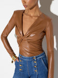 Elisabetta Franchi Body Sigaro Donna BO04566E2 Sigaro - Marrone