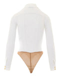 Elisabetta Franchi Camicia Casual Camicia a Body Casual Donna CB00466E2 - Avorio