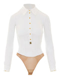 Elisabetta Franchi Camicia Casual Camicia a Body Casual Donna CB00466E2 - Avorio