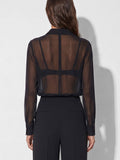 Elisabetta Franchi Camicia Casual a Body Donna CB00966E2 - Nero