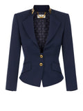 Elisabetta Franchi Giacca Navy Donna GI24966E2 Navy - Blu