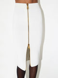 Elisabetta Franchi Gonna Midi Donna GK28B66E2 - Avorio