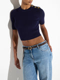 Elisabetta Franchi Maglia Notte Donna MK02S66E2 - Blu
