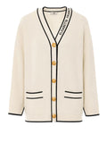 Elisabetta Franchi Cardigan Burro Donna MK13S66E2 Burro/nero - Avorio