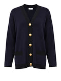 Elisabetta Franchi Cardigan Notte Nero Donna MK13S66E2 - Blu