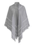 Elisabetta Franchi Mantella Melange Avorio Donna MT01F66E2 - Grigio