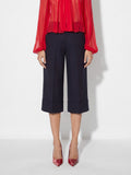 Elisabetta Franchi Pantalone Chino Pantalone al Ginocchio Chino Notte Red Passion Donna PA17866E2 - Blu