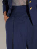 Elisabetta Franchi Pantalone Palazzo Navy Donna PA17966E2 Navy - Blu