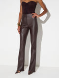 Elisabetta Franchi Pantalone Zampa Dark Chocolate Donna PA18866E2 Dark Chocolate - Marrone