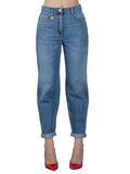 Elisabetta Franchi Jeans Boyfriend Blue Vintage Donna PJ14D66E2 Blue Vintage - Denim