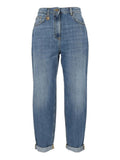 Elisabetta Franchi Jeans Boyfriend Blue Vintage Donna PJ14D66E2 Blue Vintage - Denim
