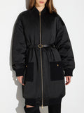 Elisabetta Franchi Parka con Cintura Donna PK01D66E2 - Nero