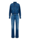 Elisabetta Franchi Jumpsuit Blue Vintage Donna TJ01D66E2 Blue Vintage - Denim