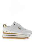 Guess Sneakers Hansin4 Donna FLJHN4ELE12 White Platino - Bianco