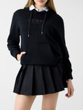 Guess Felpa Cappuccio Ls Basic Box Logo Hoodie Uomo M6YQ36K4243 Jet Black A996 - Nero