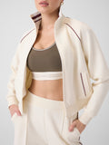 Guess Felpa Zip Sibilla Donna V6BQ04K6263 Vanilla Cream - Avorio