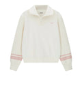 Guess Felpa Zip Fabrizia Donna V6BQ14K6346 Cream White - Bianco