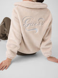 Guess Felpa Zip Amalia Sherpa Donna V6BQ25K6762 Muted Stone - Beige