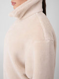 Guess Felpa Zip Amalia Sherpa Donna V6BQ25K6762 Muted Stone - Beige