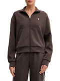 Guess Felpa Zip Olympe Donna V6YQ17K4313 Coffee Roast - Marrone