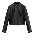 Guess Giubbino di Pelle New Fiammetta Donna W4YL04WE480 Jet Black A996 - Nero