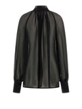 Guess Camicia Casual Ls Audrine Bow Blouse Donna W5BH84W3022 Jet Black A996 - Nero