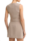 Guess Gilet Theoline Donna W5YH55WGHC2 Silk Taupe - Marrone