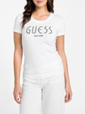 Guess T-shirt Cn Ss Logo Tee Donna W5YI05J1314 Pure White - Bianco