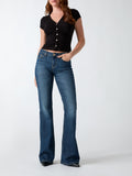 Guess Jeans a Zampa Beverly Low Rise Donna W6BAJ7D2097 Fireside Dark - Denim
