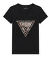guess t shirt ss cn savanna leopard triangle donna w6bi26k6047 jet black a996 nero 164449609