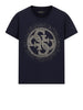 guess t shirt ss cn 4g round crystals logo t donna w6bi30k6051 blu 160447639