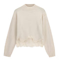 Guess Maglia Ls Mn Hayden Lace Swtr Donna W6BR38Z1433 Muted Stone - Beige