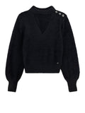 Guess Pullover Ls Chocker Jaycee Swtr Donna W6BR74Z1761 Jet Black A996 - Nero