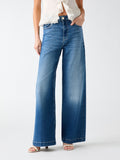 Guess Jeans Wide Bellagio Chain Pockets Donna W6YAJGD1355 Twin Blues - Denim