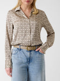 Guess Camicia Casual Camicia Donna W6YH23W2946 G Print Oval Chain P - Beige