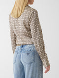 Guess Camicia Casual Camicia Donna W6YH23W2946 G Print Oval Chain P - Beige