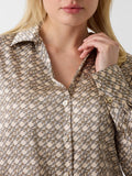 Guess Camicia Casual Camicia Donna W6YH23W2946 G Print Oval Chain P - Beige