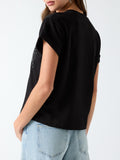 Guess T-shirt Ss Cn Round 4G Degrade Hotfix Donna W6YI18K4331 Jet Black A996 - Nero