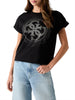 guess t shirt ss cn round 4g degrade hotfix donna w6yi18k4331 jet black a996 nero 161411192
