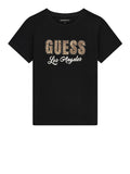 Guess T-shirt Ss Cn Snake Script Rhinestone Donna W6YI30K4349 Jet Black A996 - Nero