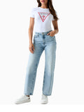 Guess T-shirt New Ss Cn Original Hotfix Tee Donna W6YI54K4870 Pure White - Bianco