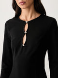 Guess Vestito Mini Ls Claudie Mini Dress Donna W6YK16K4369 Jet Black A996 - Nero