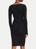 Guess Vestito Mini Ls Meghan Swtr Dress Donna W6YK33Z0968 Jet Black A996 - Nero
