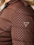 Guess Piumino New Vona Block Embossed Donna W6YL16W2891 Brown Sand - Marrone