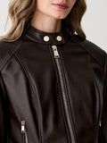Guess Giubbino di Pelle Marlene Caribou Donna W6YL25W2914 Chocco Brown - Marrone