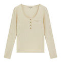 Guess Maglia xns Ls Serafino Donna W6YP60K5318 Dove White - Bianco