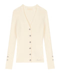 Guess Cardigan Ls Vn Ellie Cardi Swtr Donna W6YR11Z0950 Cream White - Bianco