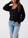 Guess Cardigan Ls Vn Nina Cardi Stwr Donna W6YR14Z0955 Jet Black A996 - Nero