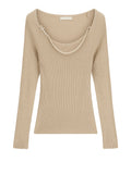 Guess Maglia Ls Meghan Swtr Donna W6YR22Z0966 Prosecco - Avorio